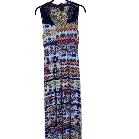 NWT Desigual Tie Dye Maxi Dress Vest Serpens size 4. Multi Color crochet - Picture 5 of 14